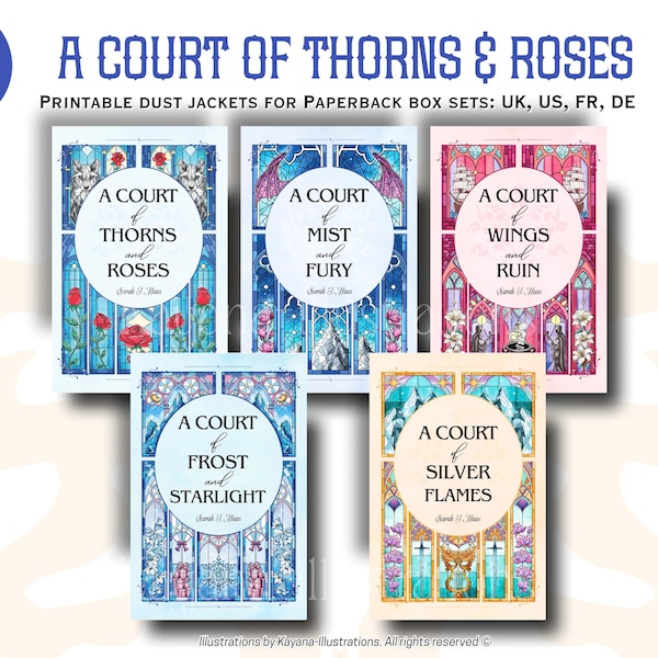 ACOTAR Stained Glass Book Covers: A Court of Thorns and Roses (Digital Download)