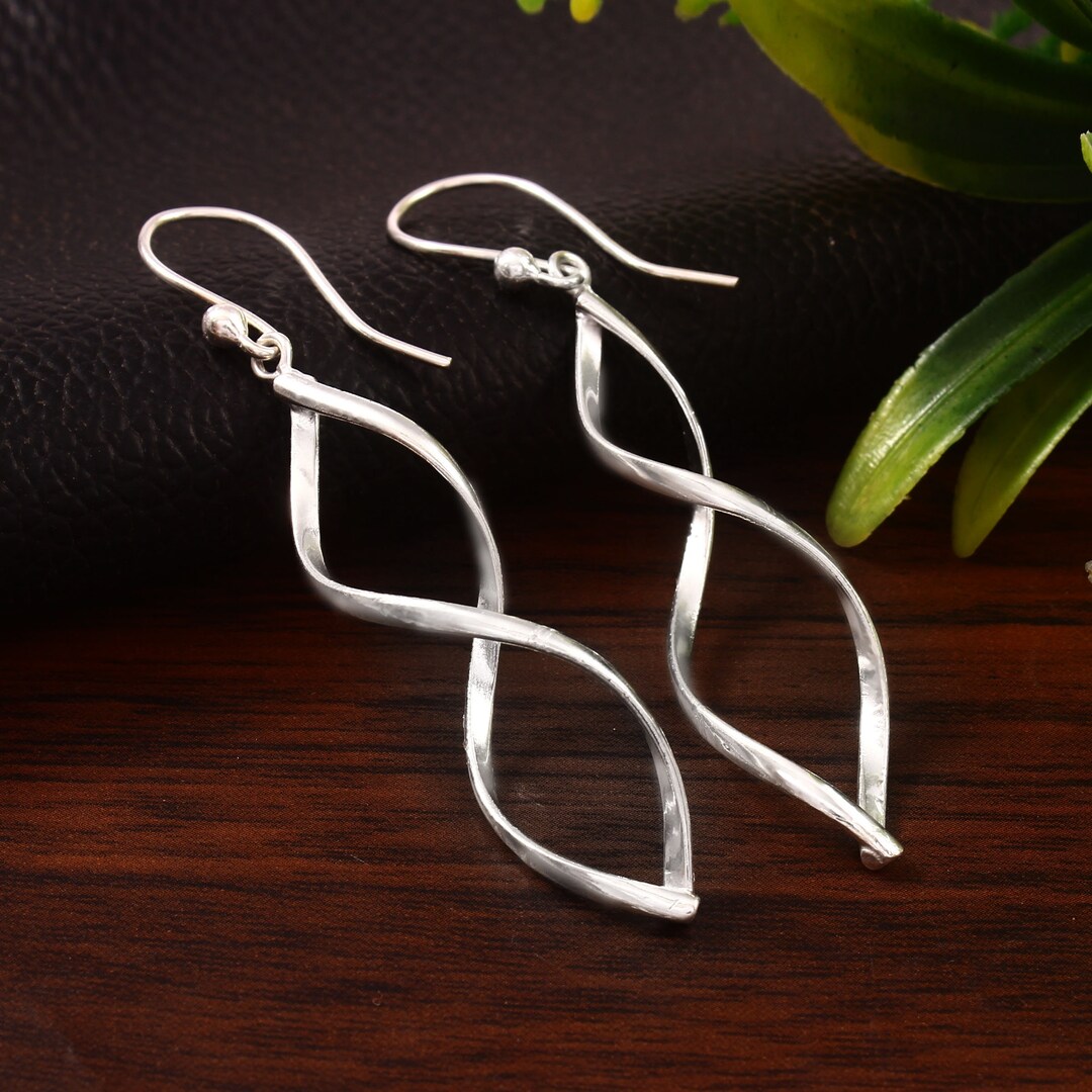 Minimalist Corkscrew Threader Earrings925 Spiral Etsy