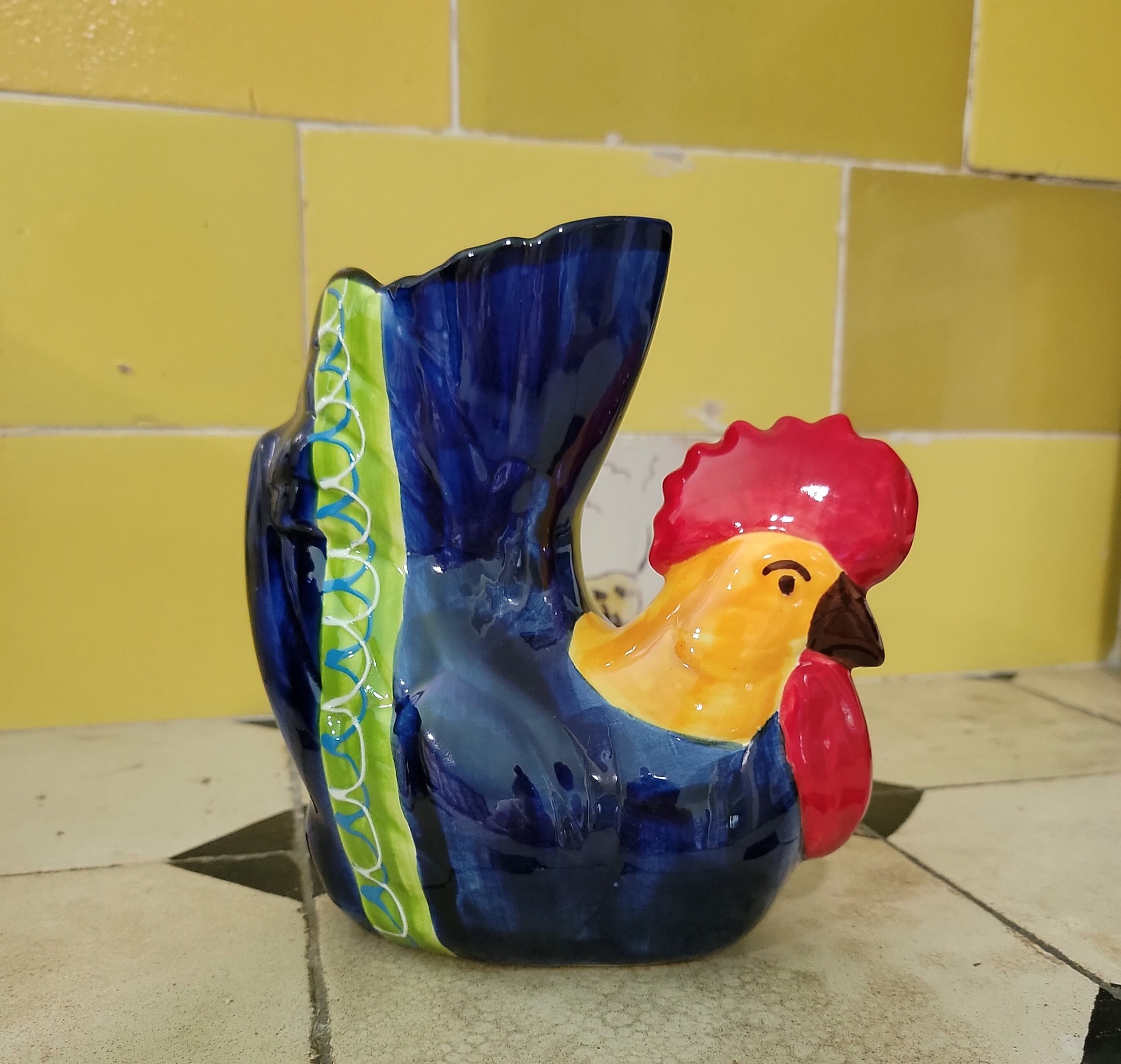Ceramic Rooster Utensil Holder Etsy