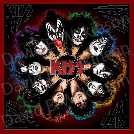 KISS Complete Kisstory Art Giclee' by David E. Wilkinson - Etsy
