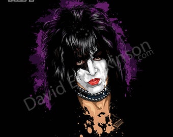 KISS Paul Stanley "The Starchild" [Moderno] Art Giclee' de David E. Wilkinson