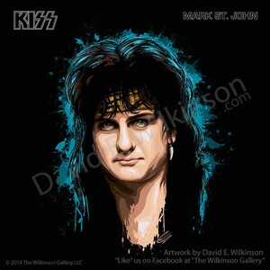 KISS Mark St. John Art Giclee&#39; by David E. Wilkinson