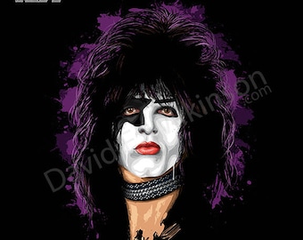 KISS Paul Stanley "The Starchild" [Vintage] Art Giclee' de David E. Wilkinson