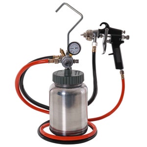 New 2 Quart Paint Pressure Pot Tank Spray Gun Sprayer Fluid Hose Assembly