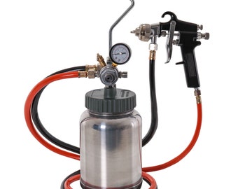 New 2 Quart Paint Pressure Pot Tank Spray Gun Sprayer Fluid Hose Assembly