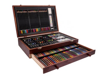 U.S. Art Supply 143-Piece Mega Wood Box Art Painting