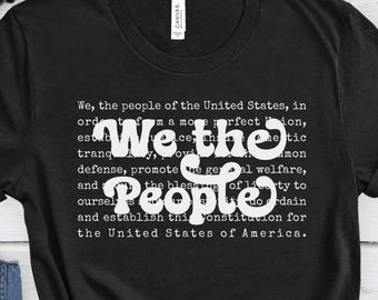 We the People Constitution Shirt, USA Preamble T-Shirt, History Teacher Shirts, Constitution Day Tee for Teachers, Patriotic Crew Shirt
