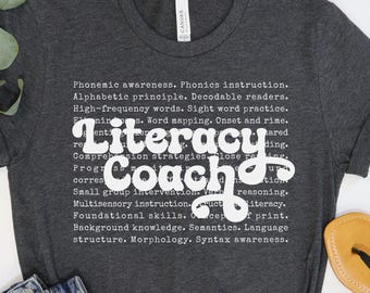 Literacy Coach Shirt, Science of Reading T-shirt, Intervention Teachers Gift, Reading Specialist Gifts, Literacy Tee,Interventionist Tshirt