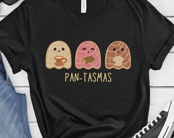 Funny Pantasmas Concha Halloween Ghost Shirt, Cute Mexican Pan Dulce Gift, Conchas T-Shirt, Latina Ghosts Fall Tshirt,Spooky Gifts for Women