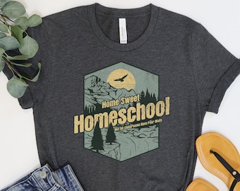 Homeschool Mom Shirt, Homeschool Life Tshirt,Home Sweet Homeschool T-Shirt, Gift for Homeschool Mom,Cute Homeschooler Gifts,Homeschooling