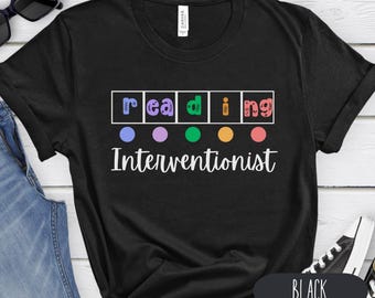 Reading Interventionist Shirt, Reading Teacher Gift, Science of Reading, Intervention Teacher, Phonics Reading T-Shirt Tee, Literacy Coach