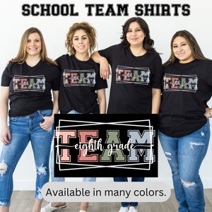 Eighth Grade Team Shirt,8th Grade Teacher Team Tshirt,Matching Teacher Shirts,Teacher Crew Squad,Gift for Teachers,8th Eighth Grade Tees