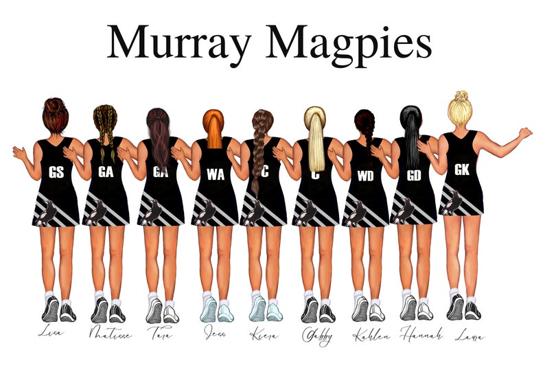 Personalised Netball Prints image 7