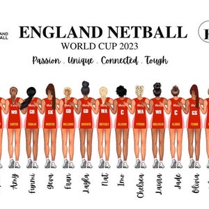 Personalised Netball Prints image 1