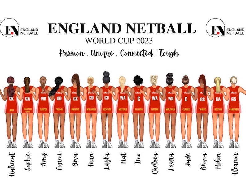 Personalised Netball Prints image 1