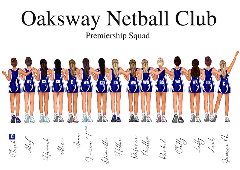 Personalised Netball Prints image 9