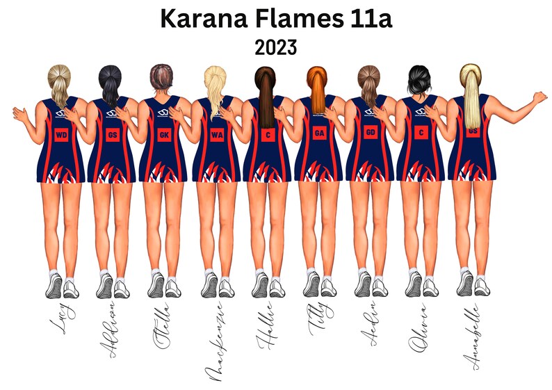 Personalised Netball Prints image 10