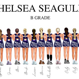 Personalised Netball Prints image 4