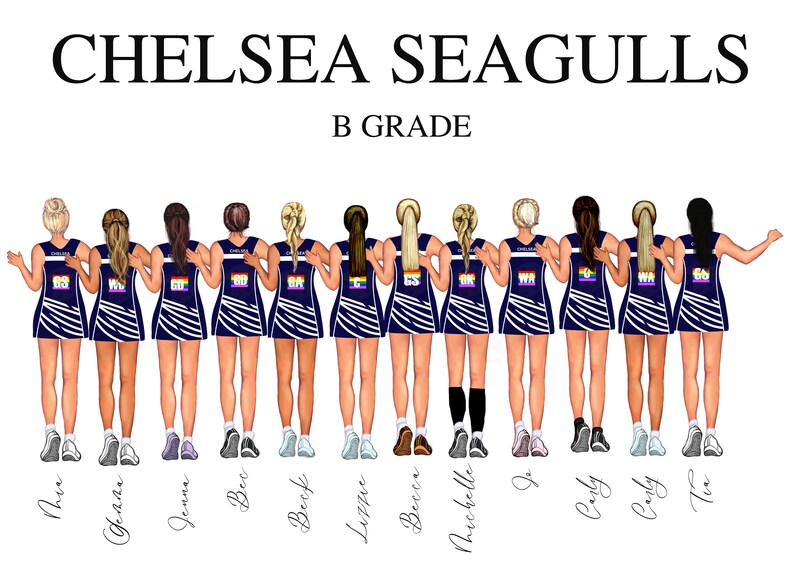 Personalised Netball Prints image 4