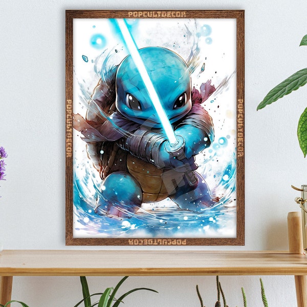 Popular Anime Monsters - watercolor. poster room, nursery room, kids room wall decor Art Gift Fabric Paper Print / tapestry / canvas unique