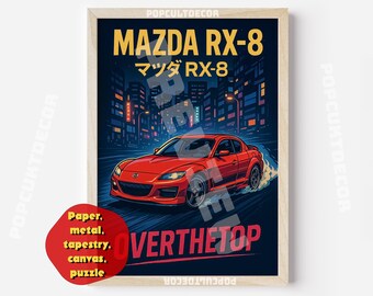 Legendary Rotary Car, Aesthetic Slogan, Sports Car Poster, JDM, Wankel Engine
