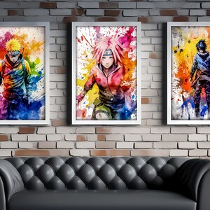 Fantasy Battle Anime Noragami Anime Aesthetics Room Decoration Posters (4)  Canvas Wall Art Prints for Wall Decor Room Decor Bedroom Decor Gifts