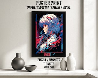Popular Mecha Anime Pilot Girl Poster - Watercolor, Robot, Waifu Otaku Gift Fabric, tapestry Canvas, pop art print, retro oldschool metal