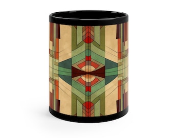 Wright K 11oz Black Mug