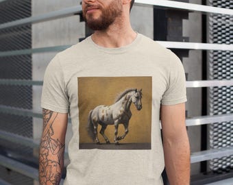 Horse  Men T-shirt, Horse Dad,Animal Lovers, Horse Lover Tee, Horse Lovers Gift, Farm Animal Shirts, Cowboy