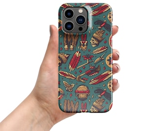 iPhone Case - American Traditional Tattoos | Snap Case, Easy Charging, Smart Phone Protection, Tattoo Pattern