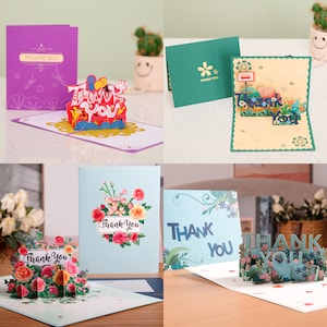Carte de vœux, Carte pop-up 3D, Carte bouquet 3D, Carte pliable, Cartes  postales, Carte de message
