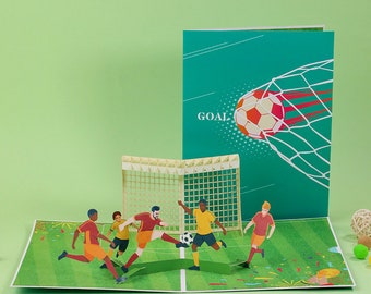 Unieke en grappige pop-up voetbalcadeaukaart met kat verjaardagscadeaus aanwezig 3D pop-up kaart bruiloft uitnodigingskaart