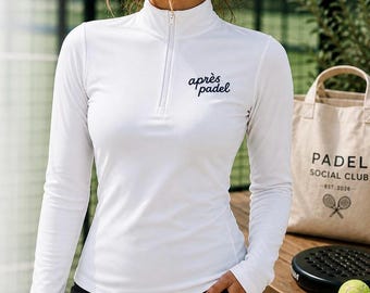 Après Padel Quarter Zip Top | Women’s Athletic Pullover | Lightweight Sport Jacket | Tenniscore Outfit | Athleisure Top for Padel Players