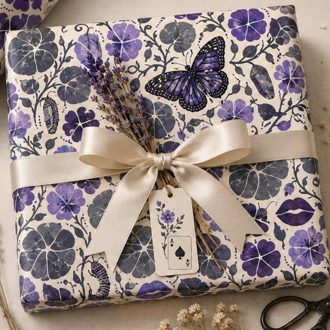 Gift Rapper Violet Ace Coded Wrapping Paper Roll | Subtle Asexual Gift Wrap | Purple ...