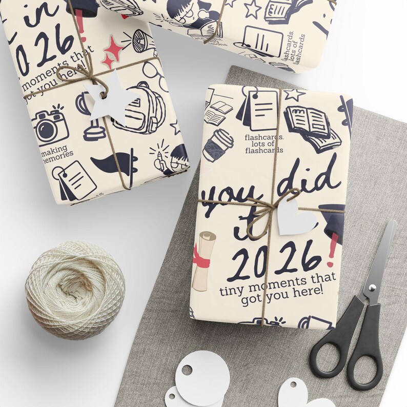Graduation Wrapping Paper, You Did It Gift Wrap, Grad Party Paper ...