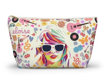 Personalized Pop Star Pencil Case: Girls Makeup Bag, Travel Accessory