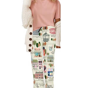 Pantalon de pyjama confortable Gilmore pour ses étoiles, carte creuse, produit télé rétro de Luke, cadeau pour la génération Y