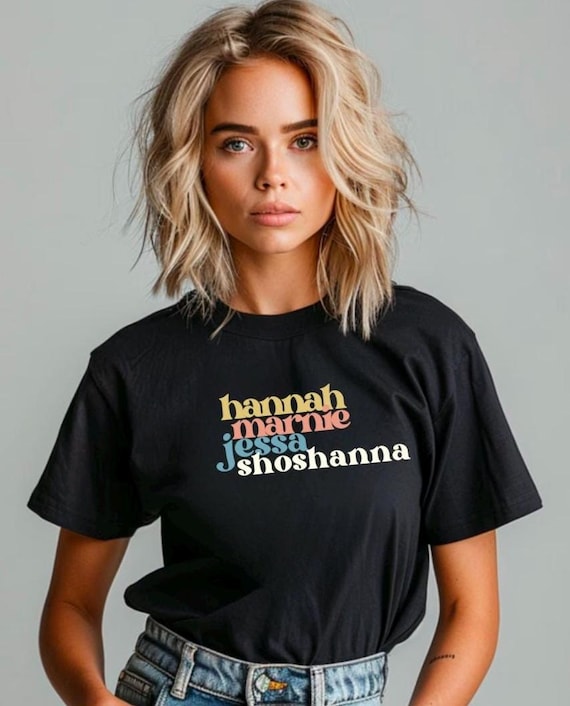Girls TV Show T-shirt: Hannah, Marnie, Jessa, Shoshanna - Retro