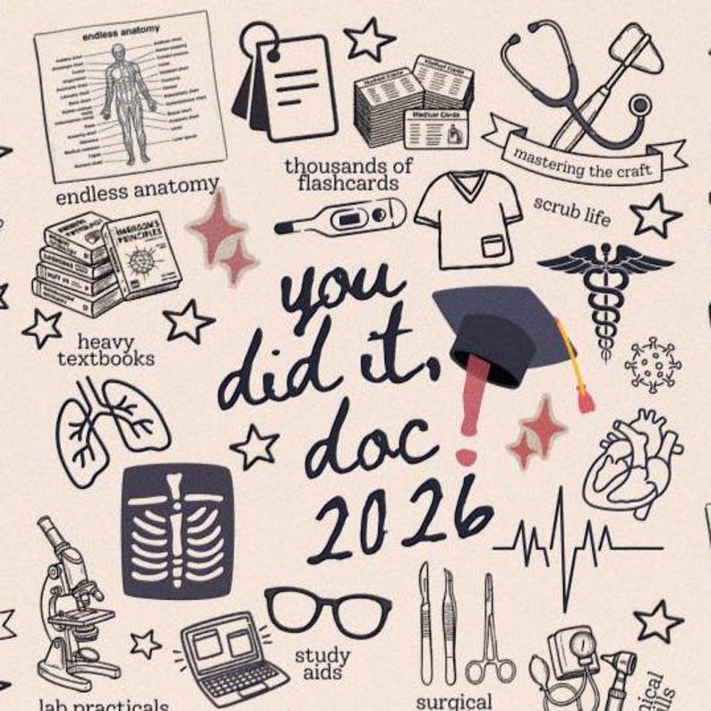 Medical School Graduation Wrapping Paper 2026 | Med School Grad Gift ...