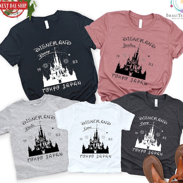 Disneyland Tokyo Japan Shirt, Personalized Disney Family Vacation Shirt, Disneyland Tokyo 1983 T Shirt