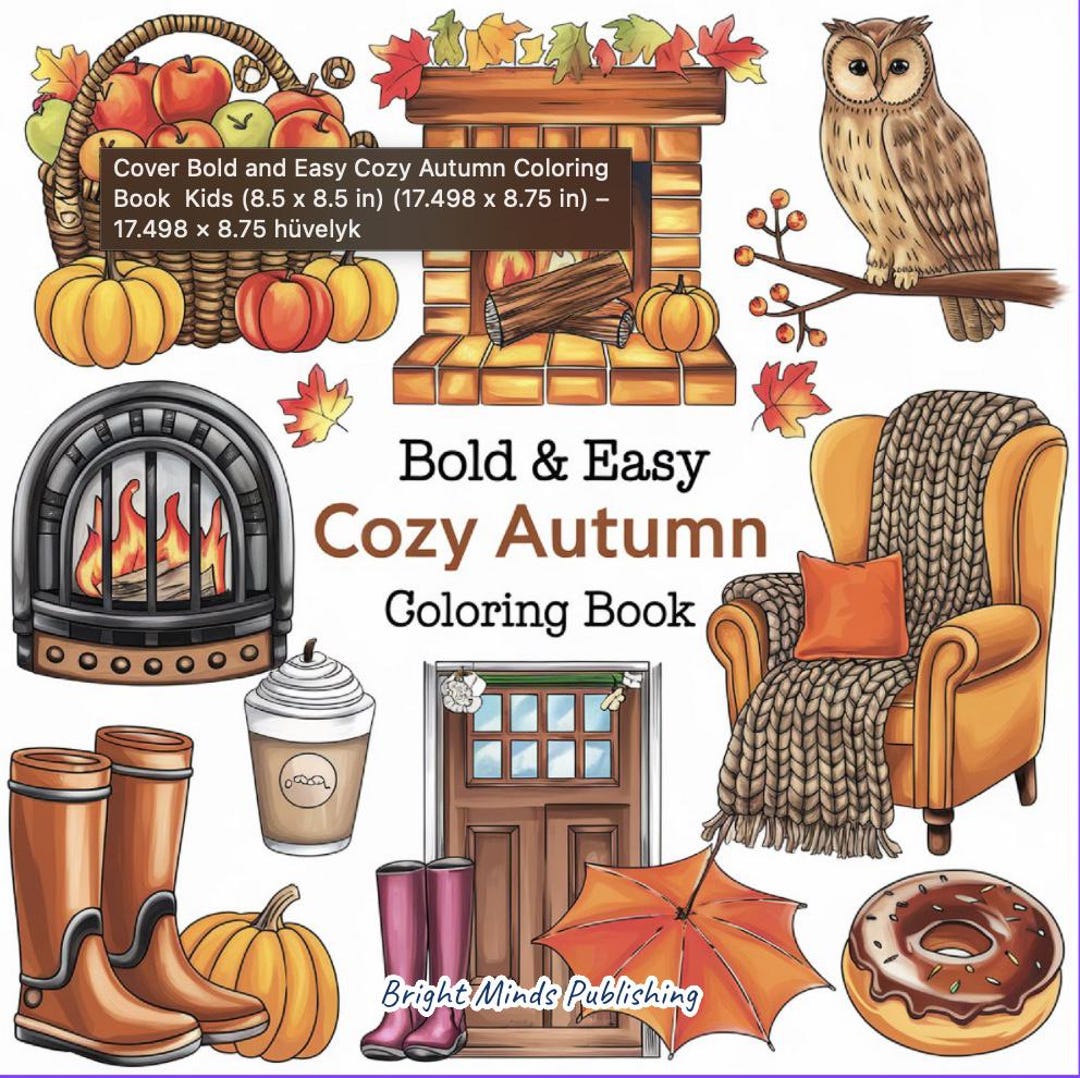 Cozy Autumn Coloring Pages for Kids 30 Pages Instant Download