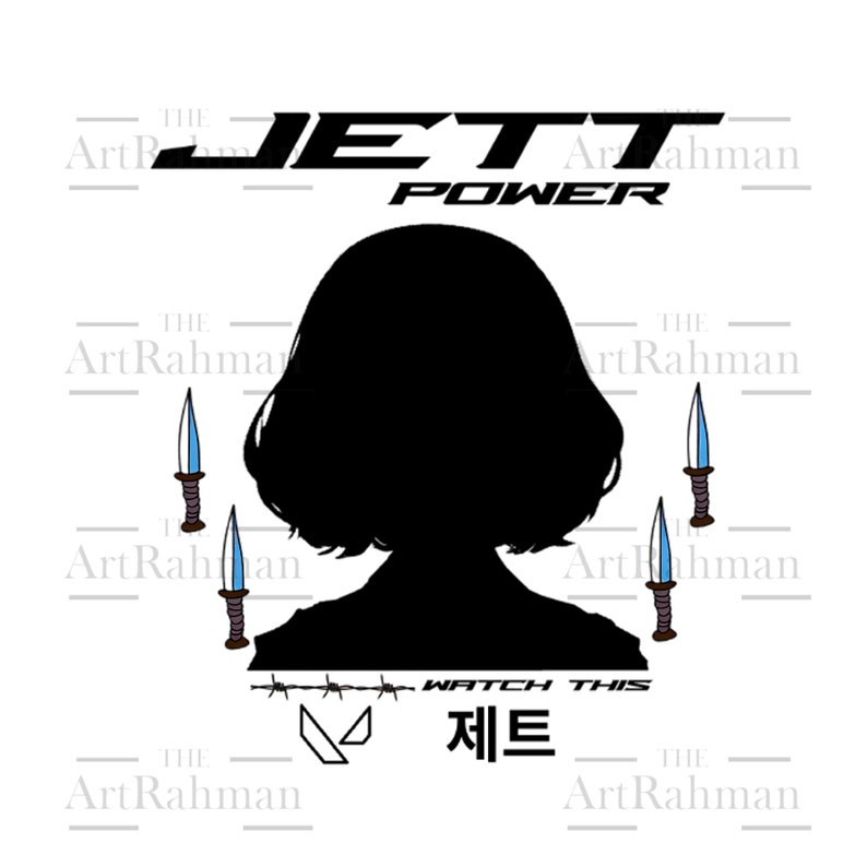Valorant Jett Png Tshirt | Jett Knife Gaming Png | Valorant Agent Png ...