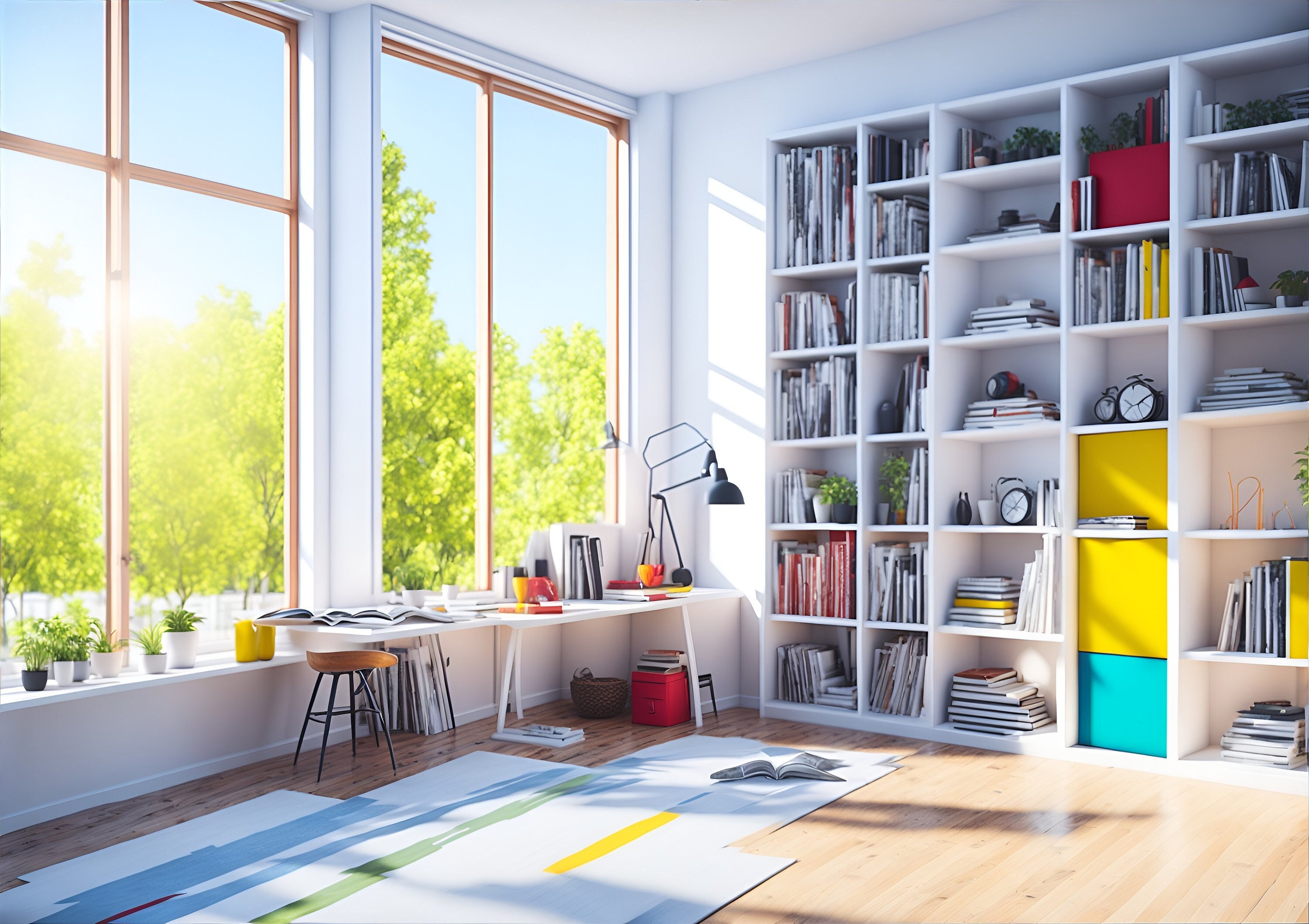 Modern Office Background | Backdrop | Zoom Virtual Background | Office Background | Microsoft Teams | Facebook | WebEx | Skype | Google Meet