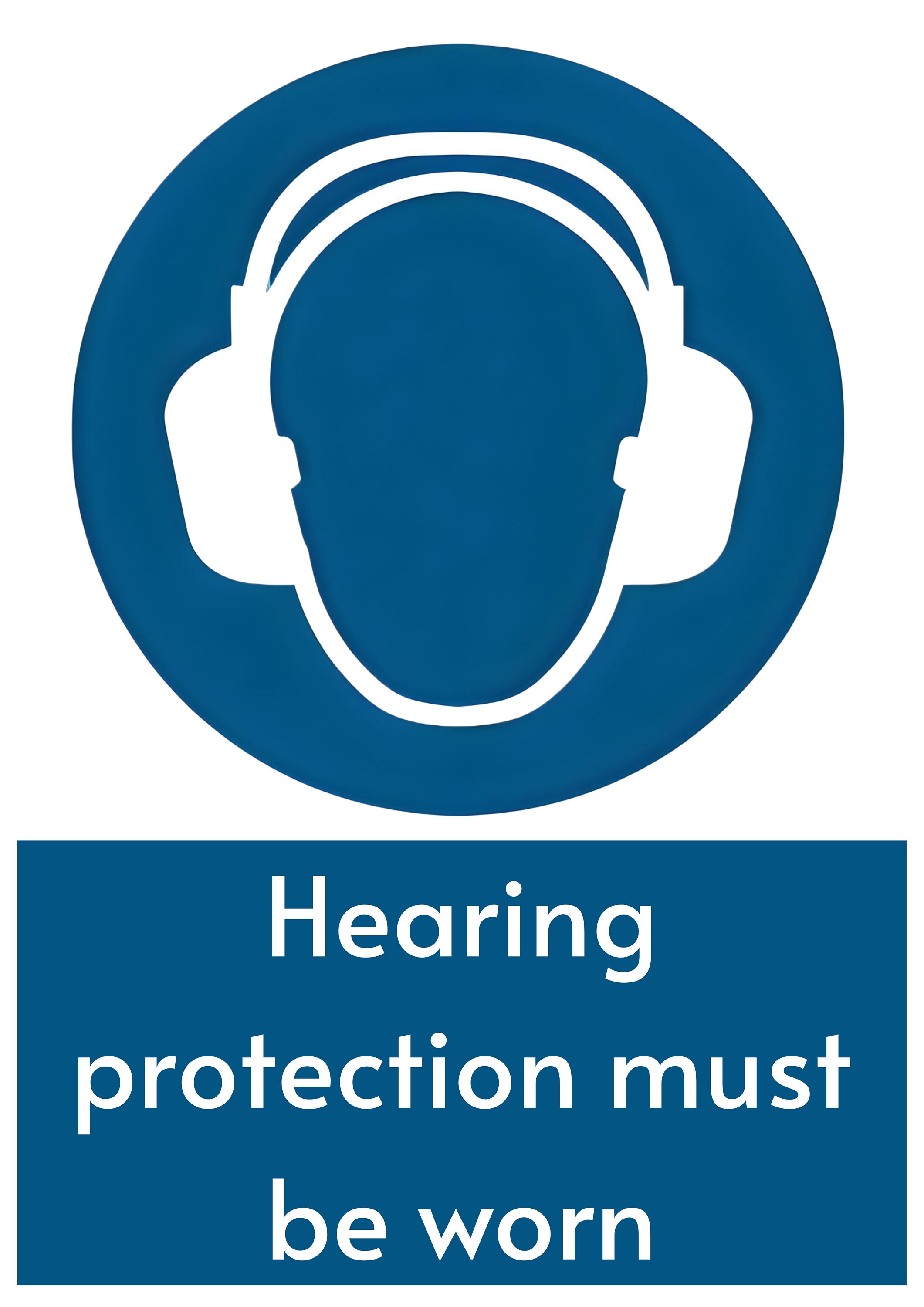 Wear Hearing Protection Sign A3 Digital Download PDF PNG JPEG Instant ...