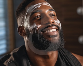 Male Facial, Esthetician, Diverse Beauty Stock Photos, Stock Photo Bundle, Stock Photos, Black Models, Black Stock Photos, Social