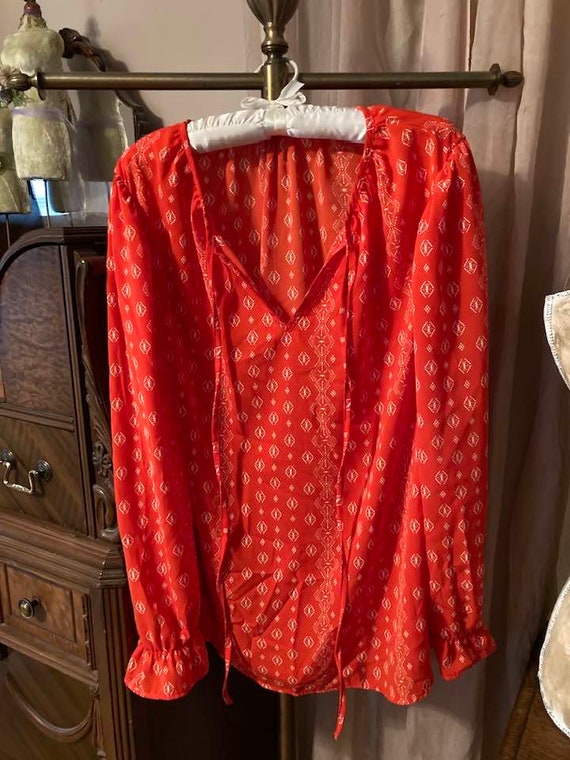 Pretty Poly Blouse Peasant Style 097