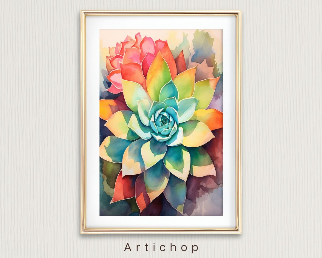Succulent Printable Succulent Wall Art Southwestern Home - Etsy