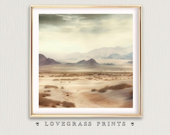 Desert Print, Southwest Wall Art, Desert Downloadable, Sun Home Decor, Arizona Art Print, Desert Landscape Painting, Digital Print