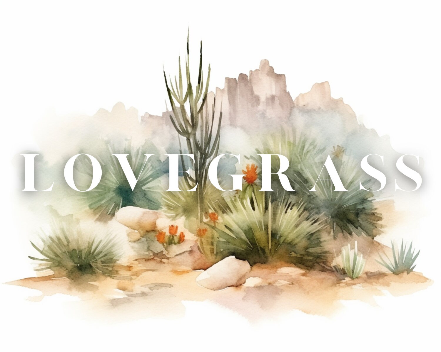 Yucca Printable Art, Desert Landscape Print, Watercolor Cactus Wall Art ...