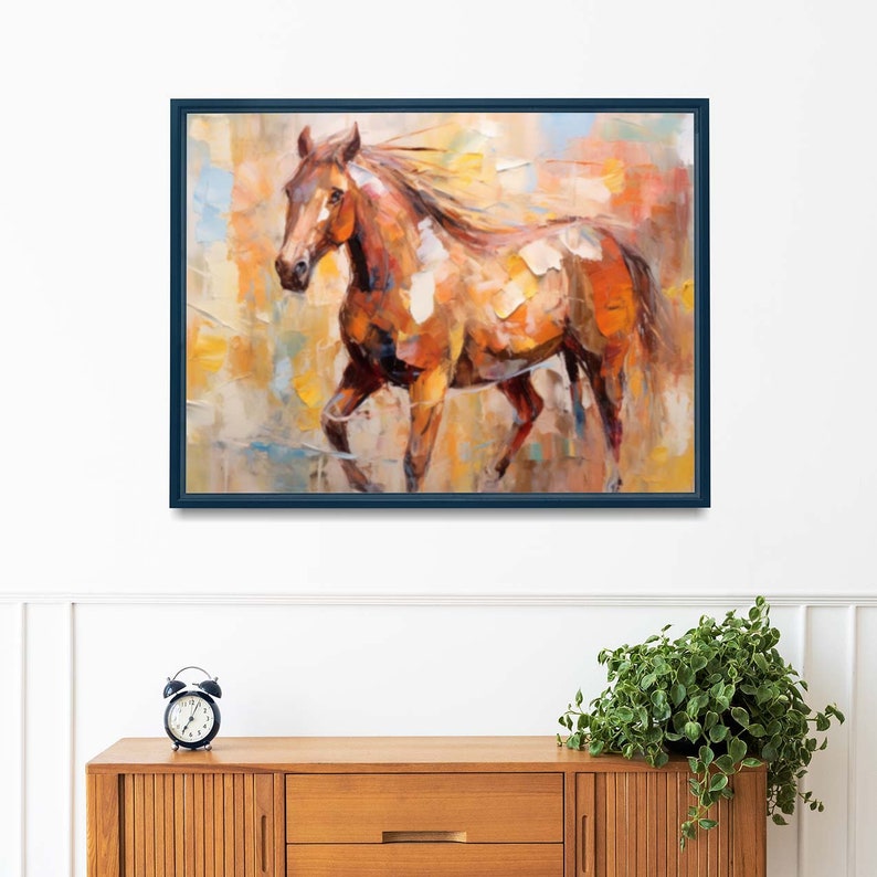 Abstract Horse Art Print, Horses Printable Wall Art, Horse Lover Gift ...